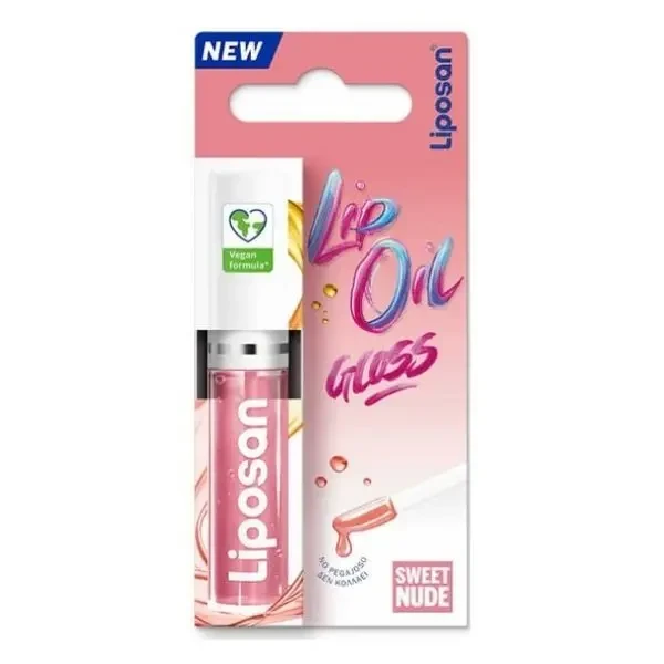 LIPOSAN Lip Oil Gloss Sweet Nude Απαλό Ροζ 5.5ml