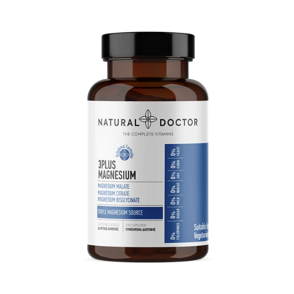 NATURAL DOCTOR 3Plus Magnesium 60 Ταμπλέτες