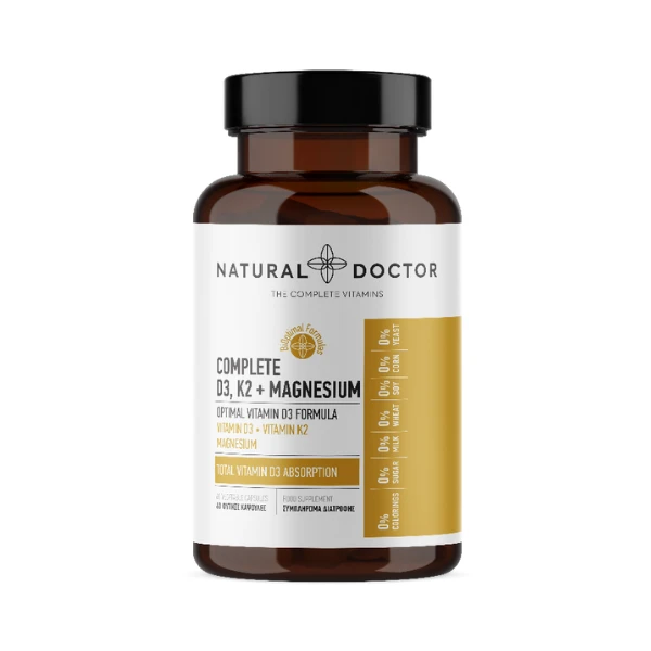 NATURAL DOCTOR Complete D3, K2 & Magnesium 60 Φυτικές Κάψουλες