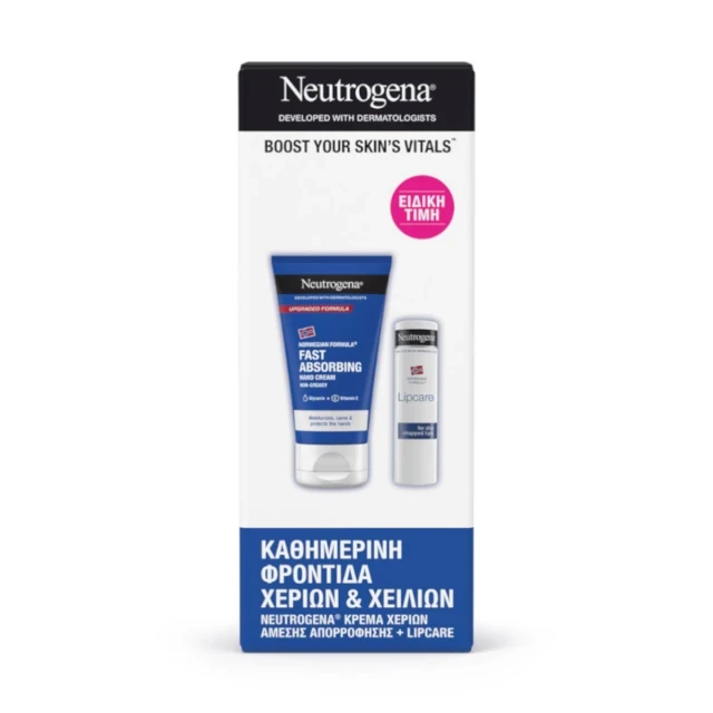 NEUTROGENA Fast Absorbing Hand Cream 75ml & Norwegian Formula Lipcare Stick 4,8g
