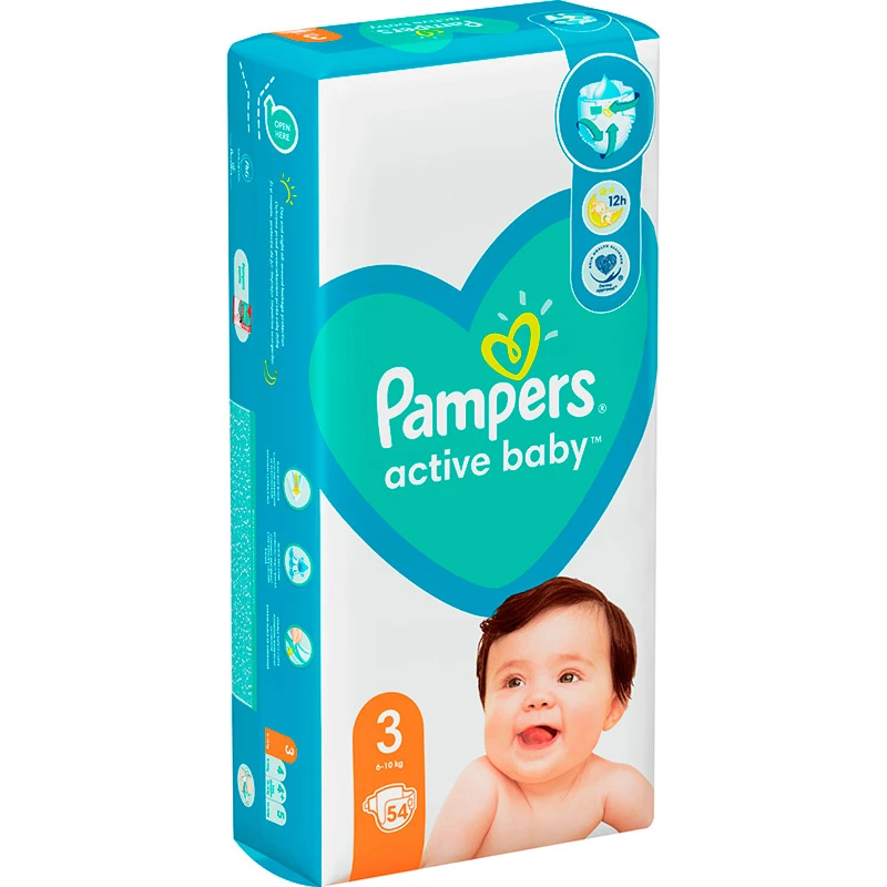 PAMPERS ACTIVE BABY ΜΕΓ 3 3X54 VP