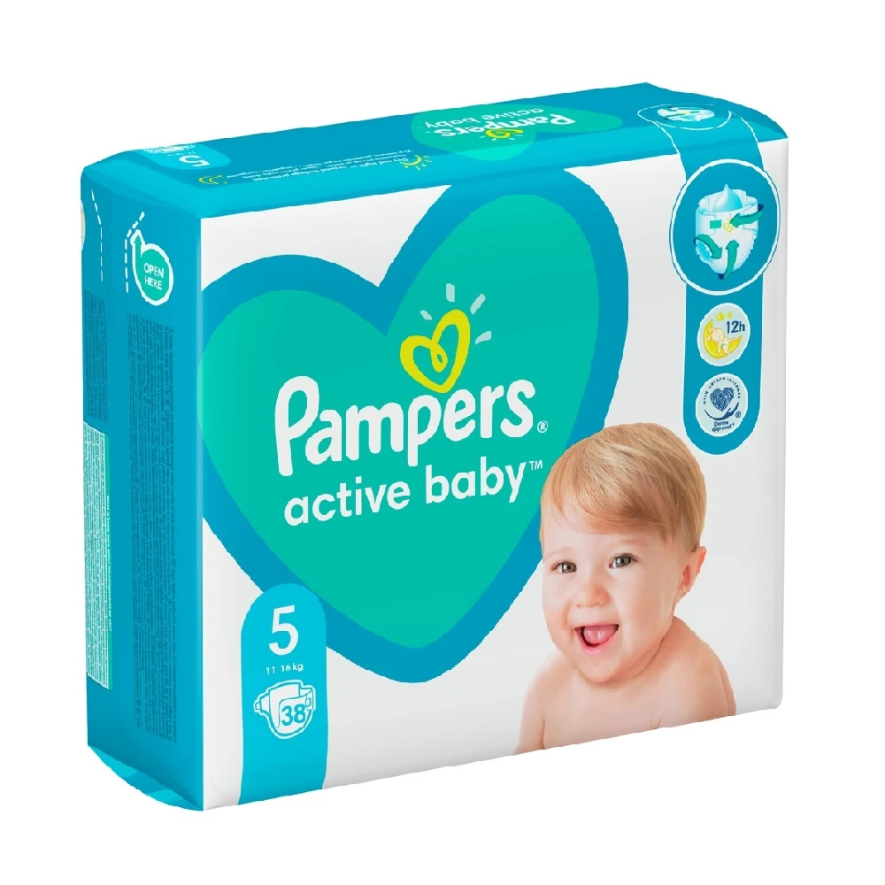 PAMPERS Active Baby No5 (11-16kg) 38 Τεμάχια
