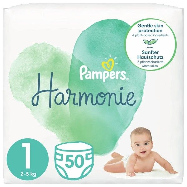 PAMPERS Harmonie No 1 (2-5 kg) 50 Τεμάχια
