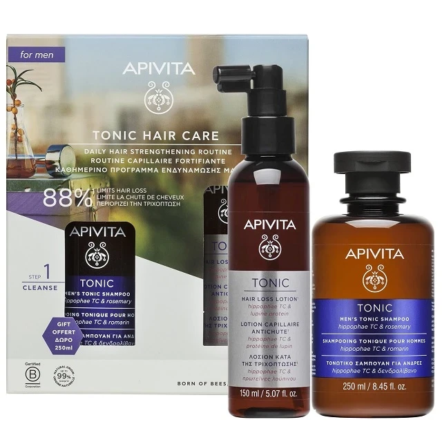 APIVITA Tonic Hair Care for Men Tonic Hair Loss Lotion 150ml + Δώρο Men's Tonic Shampoo 250ml