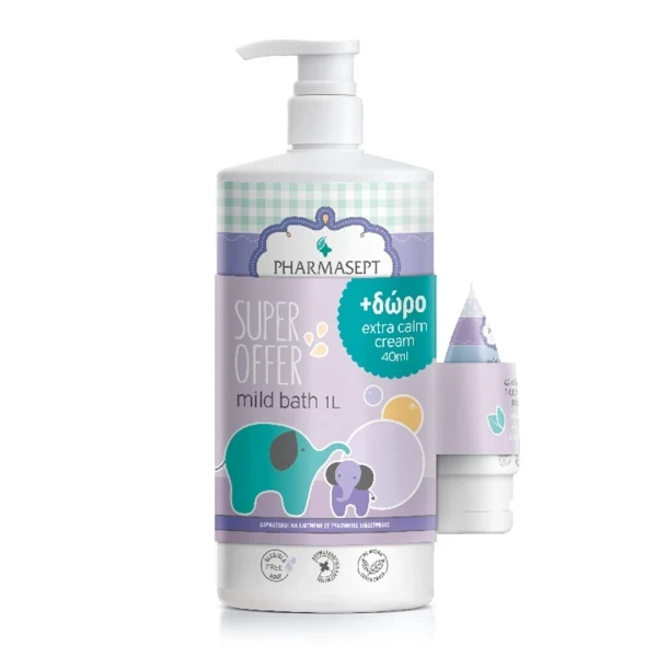 PHARMASEPT Baby Care Mild Bath 1Lt + Δώρο extra calm cream 40ml