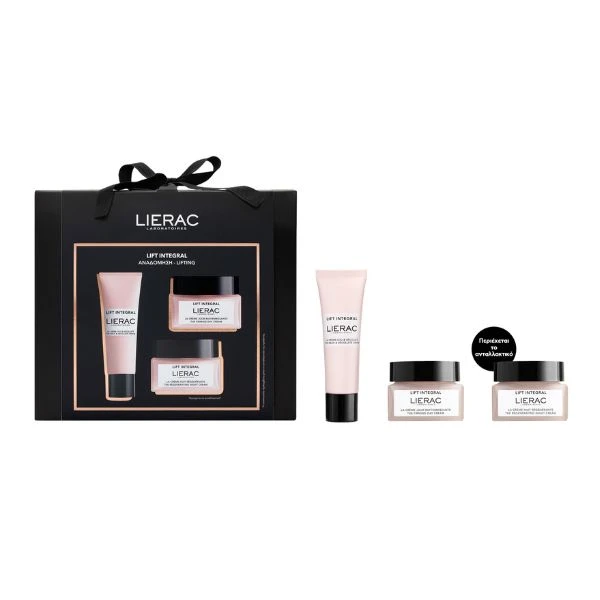 LIERAC Lift Integral Firming Day Cream 50ml & Regenerating Night Cream Ανταλλακτικό 50ml & Lift Integral Κρέμα Για Λαιμό & Ντεκολτέ 50ml
