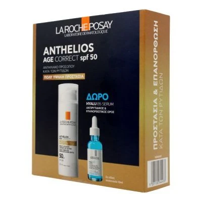 LA ROCHE-POSAY Anthelios Age Correct SPF50 50ml + Δώρο Hyalu B5 Serum 10ml