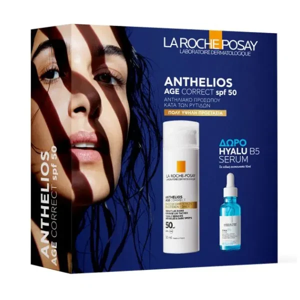 LA ROCHE-POSAY Anthelios Age Correct SPF50 50ml + Δώρο Hyalu B5 Serum 10ml