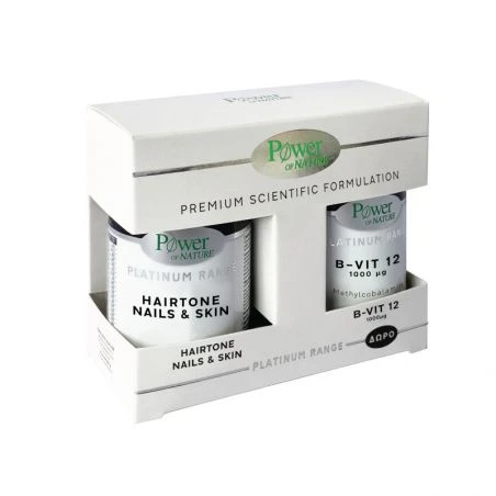 POWER HEALTH Platinum Range Hairtone Nails & Skin 30 Κάψουλες Promo με Δώρο B-Vit 12 1000mg 20 Δισκία
