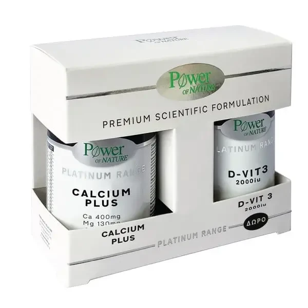 PPOWER HEALTH Platinum Range Calcium Plus 30 Ταμπλέτες & Δώρο Vitamin D3 2000iu 20 Δισκία