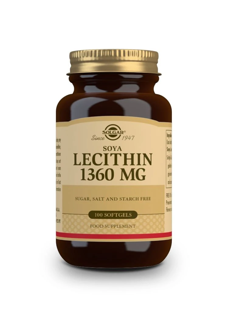SOLGAR Soya Lecithin 1360mg 100 Μαλακιές Κάψουλες