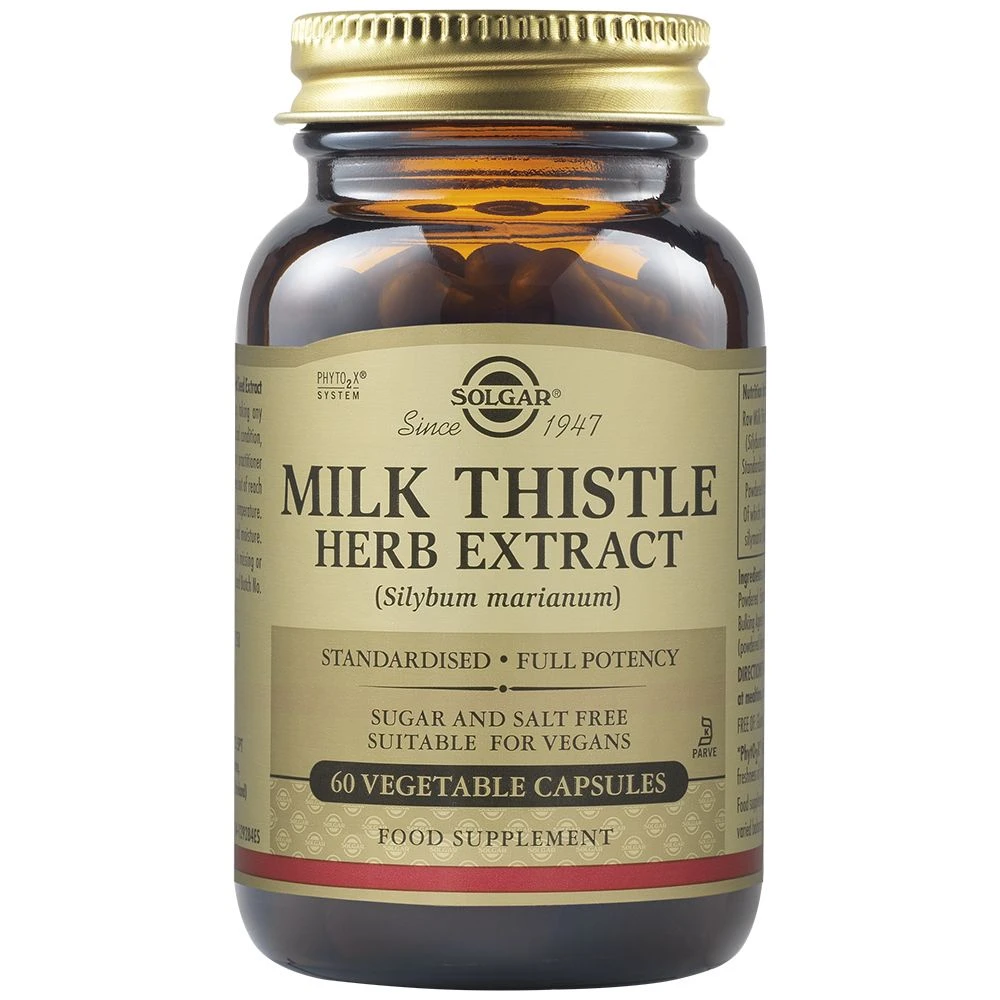 SOLGAR Milk Thistle Herb Extract 60 Φυτικές Κάψουλες