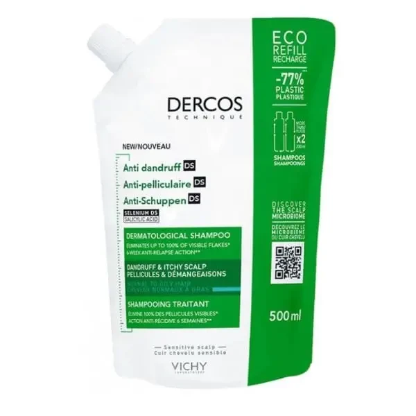 VICHY Dercos Anti-Dandruff Deep Purifying Shampoo Eco Refill 500ml