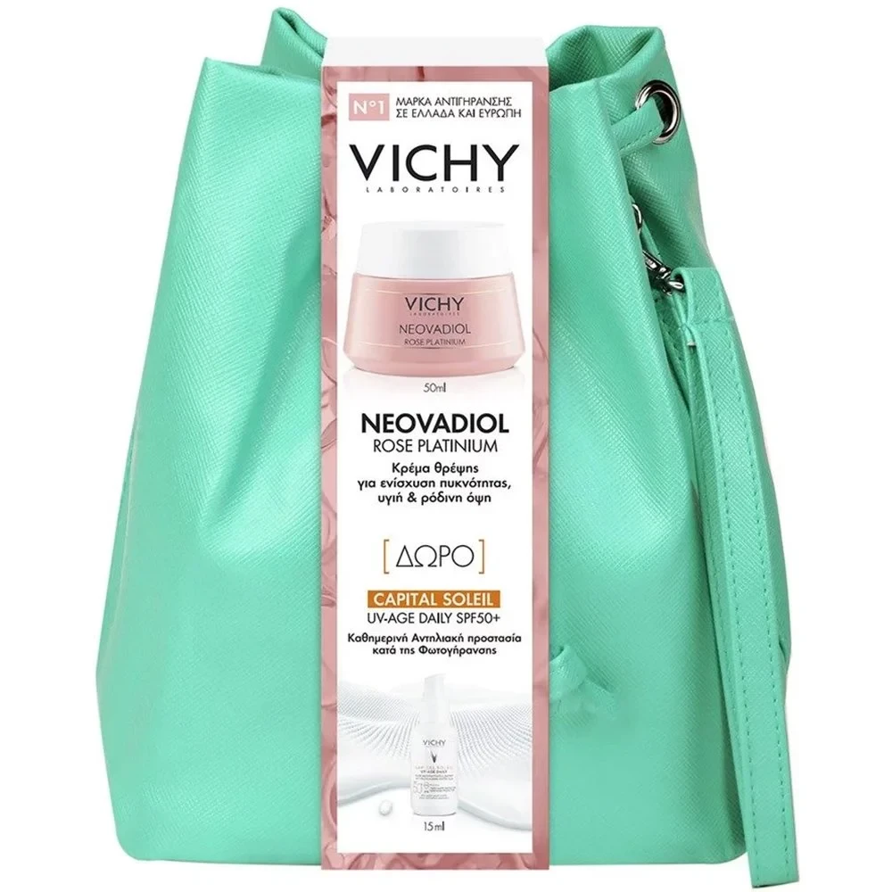 VICHY Neovadiol Rose Platinium Fortifying and Revitalizing Rosy Cream 50ml Promo με Δώρο Capital Soleil UV-Age Daily Tinted Spf50+ All Skin Types 15ml