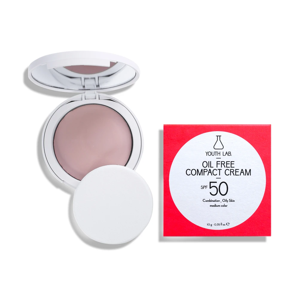 YOUTH LAB Oil Free Compact Cream Spf50 Combination - Oily Skin Medium Color 10g