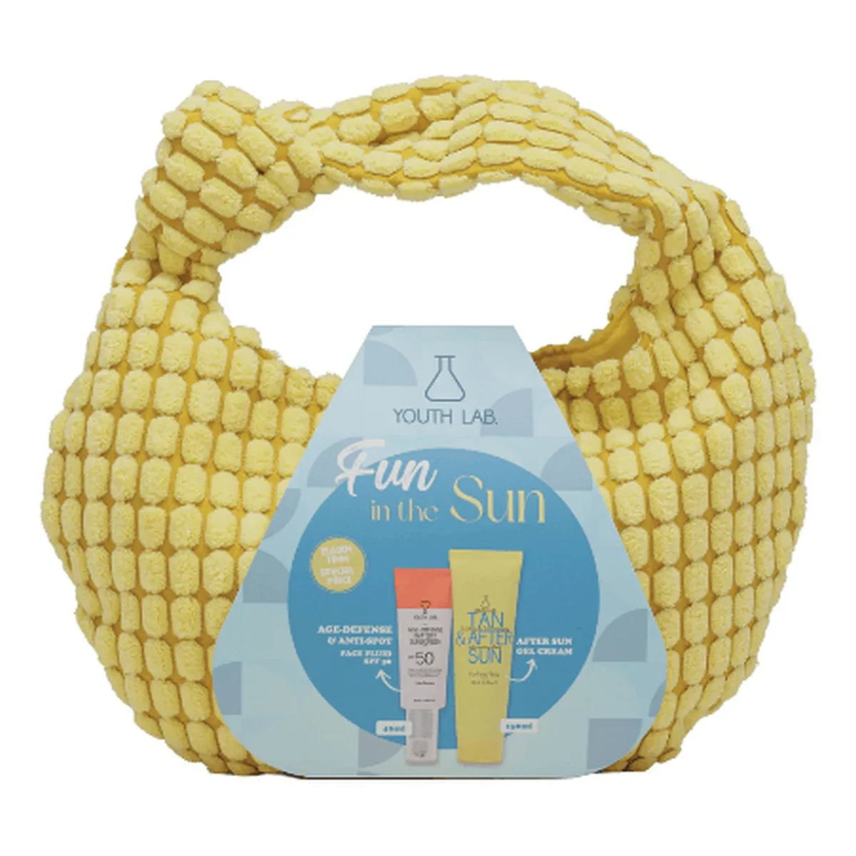 YOUTH LAB Summer Set 2026 Yellow Pouch - Age Defence & Tan & After sun